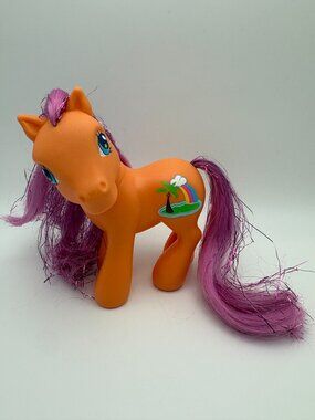 My Little Pony (MLP) Island Rainbow G3 2002 Orange Dark Pink 5" (MLP:LOT1-16)